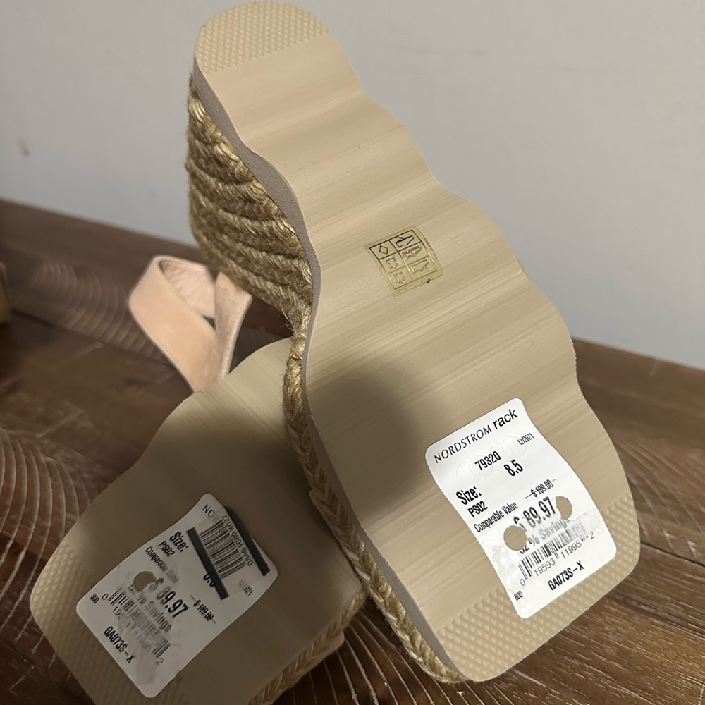 Beige Platform Sandals - Picture 2 of 8